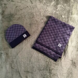 Louis Vuitton matching scarf and beanie